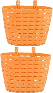 GOOHOCHY 2pcs Bicycle Basket Kids Bike Basket Bike Basket Front Kids Bicycles Front Handlebar Holder Bike Basket Bag Bikes for Kids Bike Basket Without Lid Optional Bike Rack Resin Child