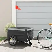 Generic Bike Trailer Black and Grey 45 kg Iron,94112