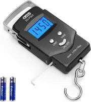 110lb Fish Scale LCD Backlit Display with Measuring Tape Digital Fishing Hook Sc