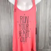 New! Nike Women's Run Your Heart Out Racerback Tank Top - XL - Coral