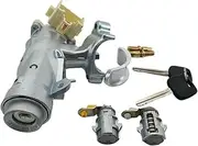 BWPEXZ Ignition Lock Cylinder, Ignition Switch, Steering Cylinder Lock+Door Lock with Two Keys, Compatible with Hilux 1997-2005