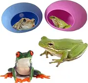 2Pcs Egg Shaped Frog Habitats with Suction Cups - Cute Frog Terrarium & Dish Holder, Ideal for Tree Frogs, Toads & Tadpoles