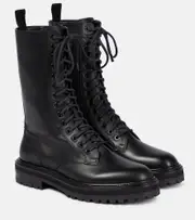 [Jimmy Choo] Jimmy Choo Cora leather combat boots AU 4 black