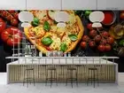 3D Pizza Tomato Wallpaper Wall Mural Removable Self-adhesive 37