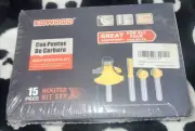 KOWOOD Router Bits Set of 15 Pieces 1/4 Inch Woodwork Tools