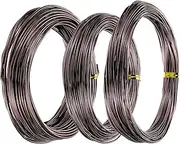uxcell 1mm/1.5mm/2mm Bonsai Training Wire, 3 Roll Floral Wire Stems Anodized Aluminum Tree Wire 49.2 Feet for Gardening Branch Fixing, Brown