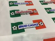 Budweiser Bud Light Soccer/Futbol fabric - ILA CERVEZA DEL FUTBOL! $10 Shipping