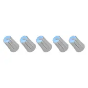 Potentiometer Control Knob Insert Shaft Switch Knobs 6mm/Grey Blue / 5Pcs