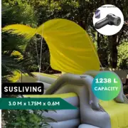 Extra Large Yellow Inflatable Family Swimming Pool Slide Sunshade Fun Play