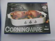 CorningWare 4 Qt Open Roaster - NOS - Christmas Tree Patten