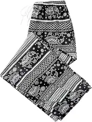 [Fiocias] Women's Harem Pants High Waist Boho Women's Pants Wide Leg Hippie Trousers Women's Casual Clothes