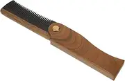 PAMINGONO Men's Beard Comb Compact Portable Small Mustaches Brush Travel-friendly Wood Comb Ox Horn Green Sandalwood