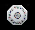 12" Adorable Marble Coffee Side Marquetry Table Inlay Art Occasional Décor...