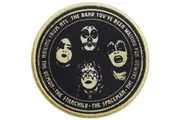 Kiss Hailing from NYC Iron On Patch (Black/Gold) (One Size)
