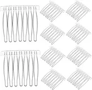 VICASKY 10pcs Stainless Steel Hair Comb Comb Hair Pins for Buns Stainless Steel White
