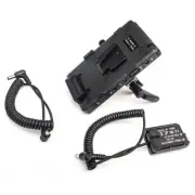 V-lock Power Plate w/D-tap& Clamp +EN-EL15 Dummy Battery for Nikon D7200 D810 Z6