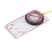 2X(Baseplate Ruler Map Scale Magnifier With Strap Camping Hiking OCOMP71986423