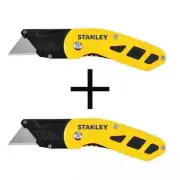 Compact Folding Utility Knife for Easy Carry, Fixed Blade, 2-Pack