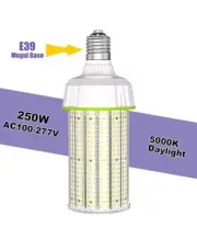 LED Corn Light 250W 5000K Commercial Parking Street High Bay Area Lighting 120V