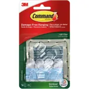Command Outdoor Light Clip 16/Pkg-16 Clear Clips & 20 Strips 17017AWE