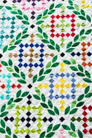 New Pieced and Applique Quilt Pattern CROSS STITCHED GARDEN Any Size