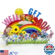 MeeSunnie Colorful Get Well Soon Card, 3D Pop Up Card, Card for Speedy Surger