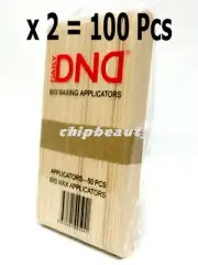 100 Pcs DND Big Wax Applicators for Waxing Hair Removal Wood Sticks 6" x 3/4"