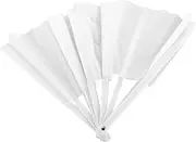 MUSISALY Tai Chi Fan Festival Hand Fans Kung Fu Fan Folding Fans Tai Chi Kung Fu Fan Painting Blank Fans Sublimation Blanks Paddle Fan Bulk Handheld Fans Plastic- White