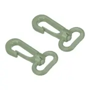 2pcs Plastic Swivel Snap Hook Lobster Clasp Buckle for Webbing Strap Gray Green