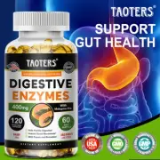 Digestive Enzymes With Papain & Bromelain 120 Capsules Digestive Support Vegan