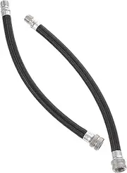 GANAZONO 2Pcs Black Extension Hose Inflator Tube for Valve Durable Air Pump Accessory for Bike and Vehicle Tire Inflation