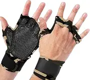 Breathable Workout Gloves | Anti-Slip Weightlifting Gloves with Wrist Wrap Support | Grip & Palm Protection | Ventilated Fitness Gloves for Men & Women | Gym, Exercise, Cross Training Use