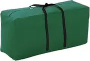 Garden Cushion Storage Bag, Waterproof, UV-Resistant, Heavy Duty, Tear-Resistant, Oxford Fabric with Carry Handle, Includes Storage Bag (Green, 122 x 39 x 55 cm)