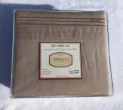Mellanni 4-Piece Cal-King Bed Sheet Set, Deep Pocket Tan