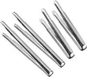 Cabilock 4pcs Stainless Steel Sugar Cube Tongs Ice Tongs for Serving Appetizers Sugar Cubes and Includes and for BBQ and Kitchen Use