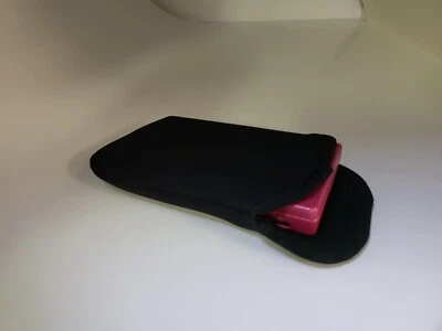 Flip Top Black Soft Padded Pouch Protective Sleeve Case for Nintendo DSi