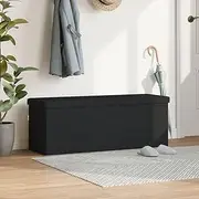 Storage Bench Foldable Black PVC Outdoor Furniture Home Organization Seating