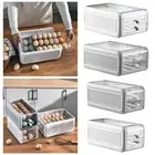 Egg Holder Drawer Type 2 Layer Dustproof Egg Fresh Storage Box for Household