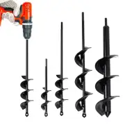 DEEGETEL Auger Drill Bit for Planting 4 Pack, Garden Ground Earth Spiral 3/8"...