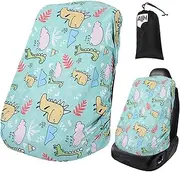Rissunkv Car Seat Canopy | Summer Car Seat Cover for Baby - Cooling Vehicle Accessories Blocker Shield, Sunshade for Summer Heat Blocking Travel Accessories