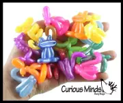 100 Cute Colorful Balloon Animals - Stretchy Soft Figurines - Mini Toys - Small
