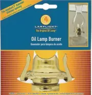 NEW LAMPLIGHT FARMS 31507 LARGE STANDARD BRASS OIL LAMP BURNER & WICK 8281412