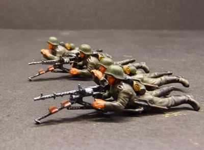 1/72 Resin WWII German 4 Soldiers Painted Finished 6106