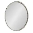 Kate and Laurel Mirror 24"x24"x1" Round Metal Framed Silver Modern Decorative