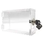 Universal Thermostat Lock Box with Key Thermostat Cover for Thermostat on Wall Fits Thermostats 7X4 transparent