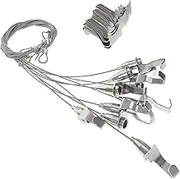 Holibanna 10Pcs Adjustable Picture Hanging Wire Kit Durable Mirror Hanging System with Wire Hook for Artwork Frames and Exhibitions Easy DIY Installation