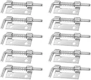 10 Pcs Carbon Steel Lock Bolt Spring Loaded Pin Latch,Spring Latch Hinge Spring Loaded Latch Pin Long Locked,Stainless Steel Flat Pin Hinge Spring Latch Movable Spring Bolt Hinge Door Shafts