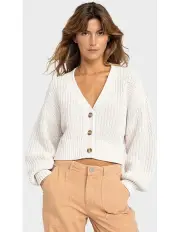 [Roxy] Sundaze Washed Cardigan White
