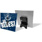 Carlton Blues Mini Glass Desk Clock Man Cave - AFL - Licensed Birthday Gift New