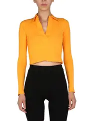 [Helmut Lang] Helmut Lang-Cropped Polo-Donna M